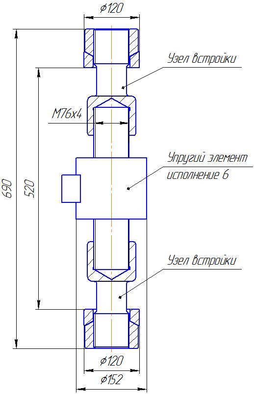 Вариант исполнения 6 - ДМР-1000/6-КМГ4